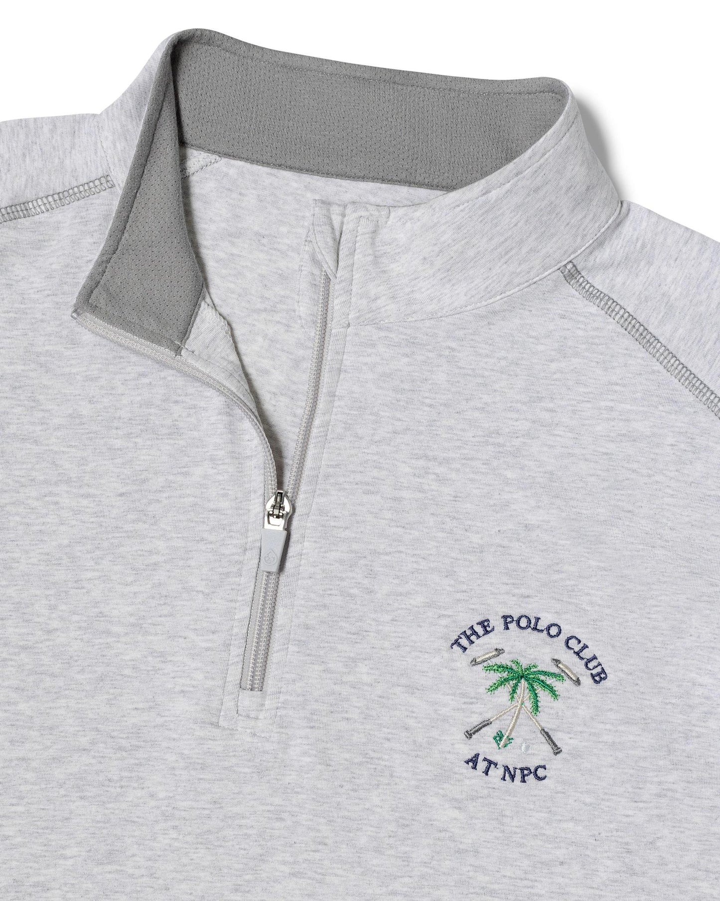 The Polo Club Men's Quarter Zip Pullover Heather Grey