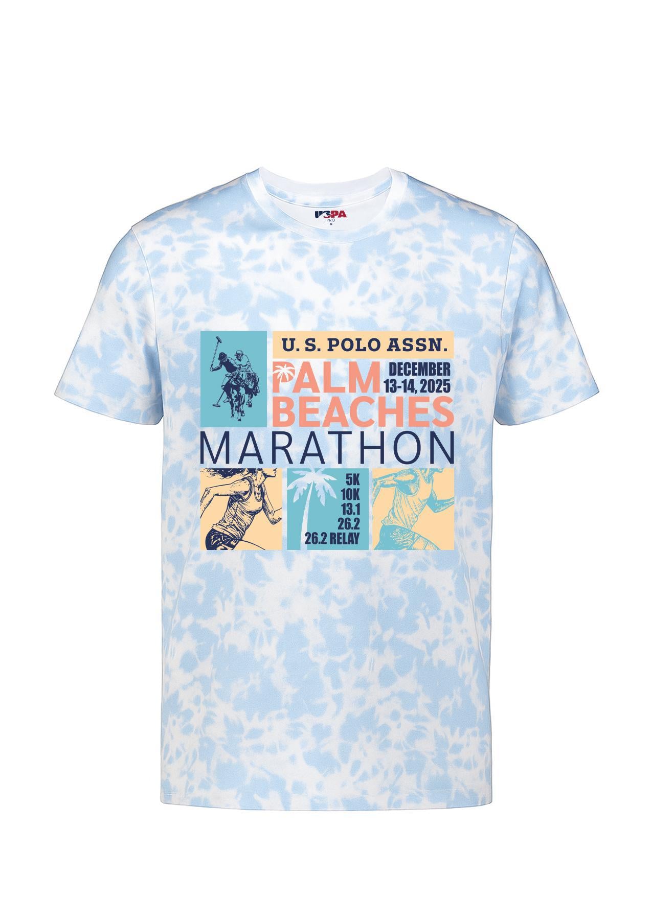 USPA x 2025 Palm Beaches Marathon T-Shirt Tie Dye