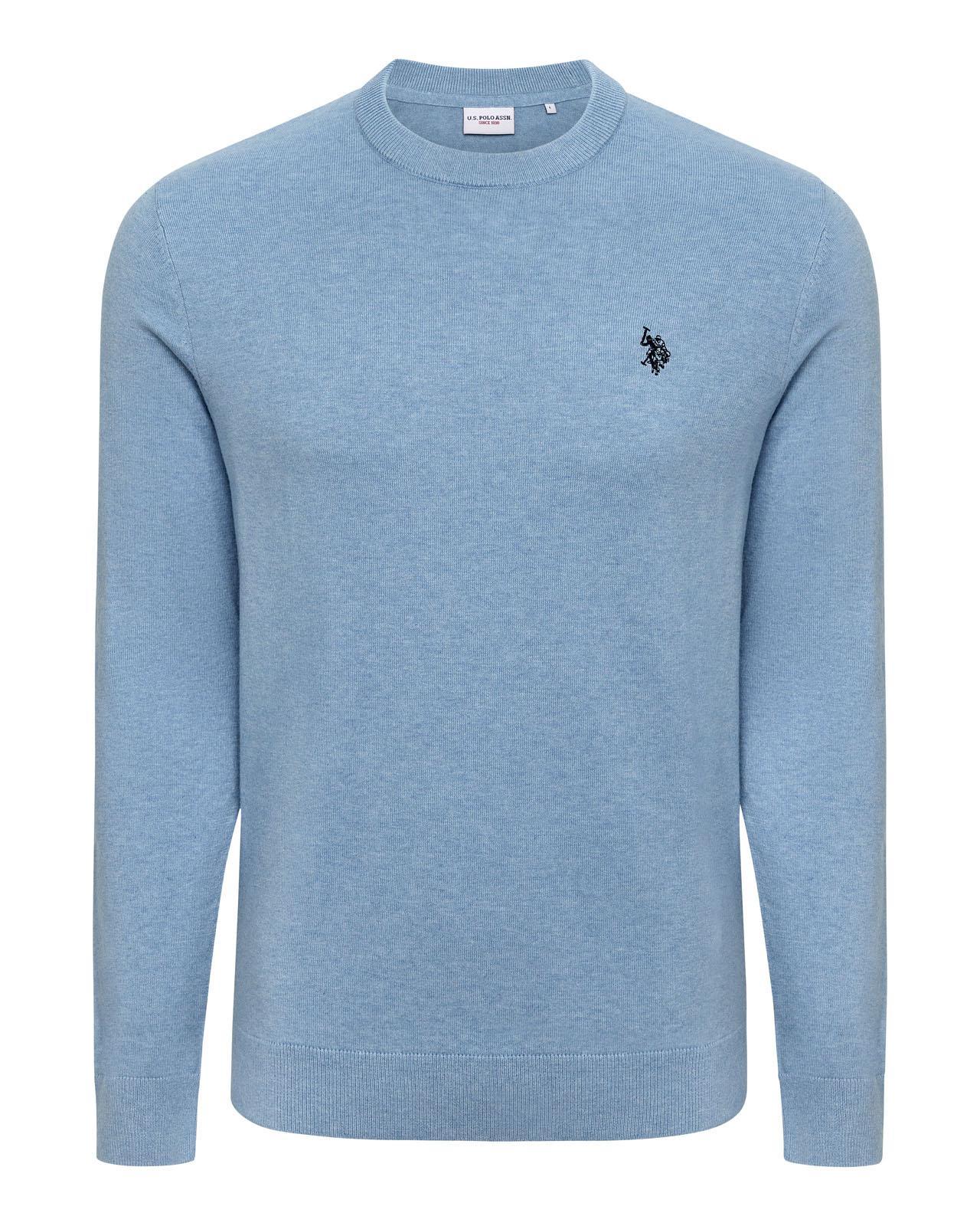 USPA Men's Lightweight Crew Neck Vintage Parisian Blue