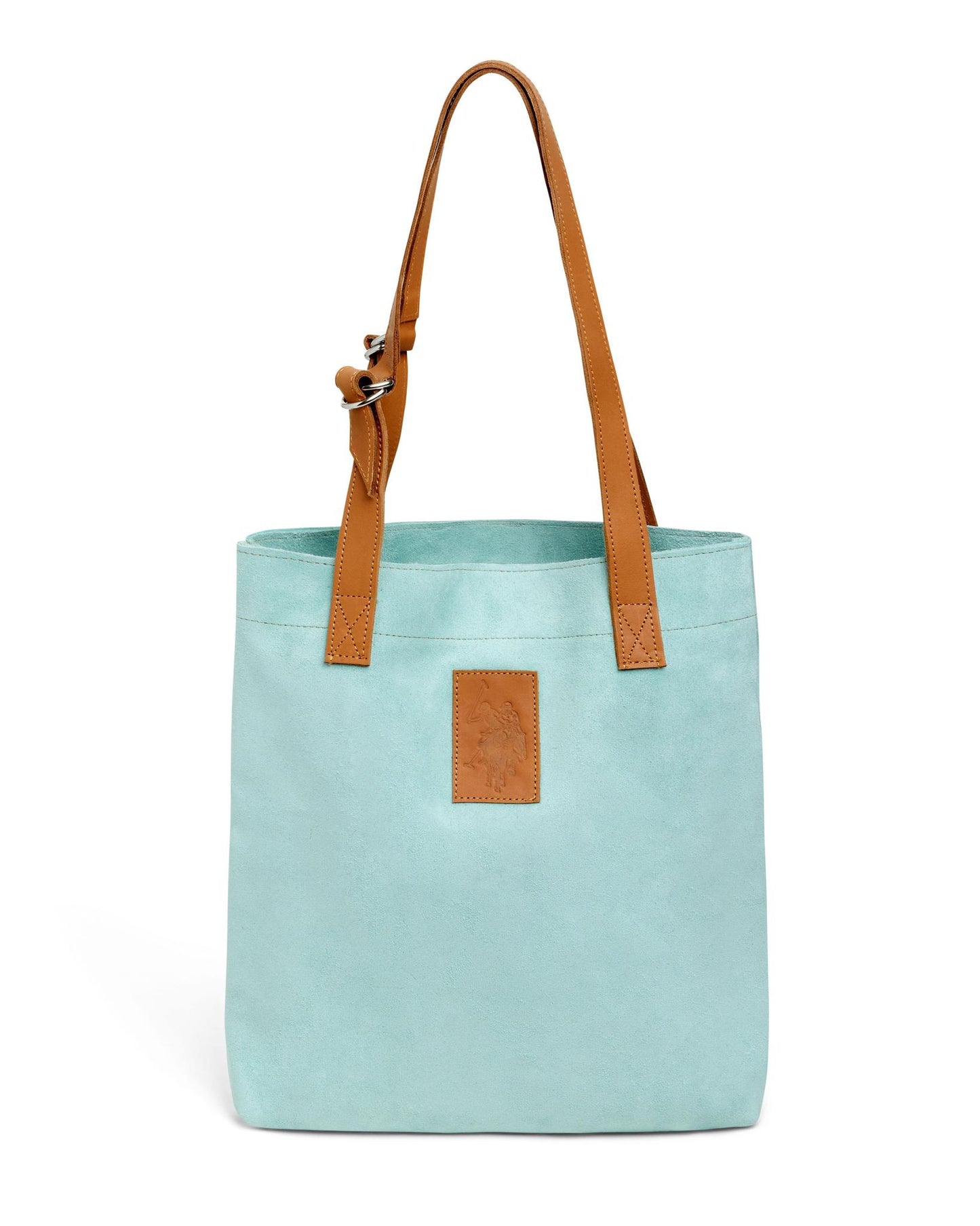 USPA Argentine Leather Tote Bag Large Sky Blue