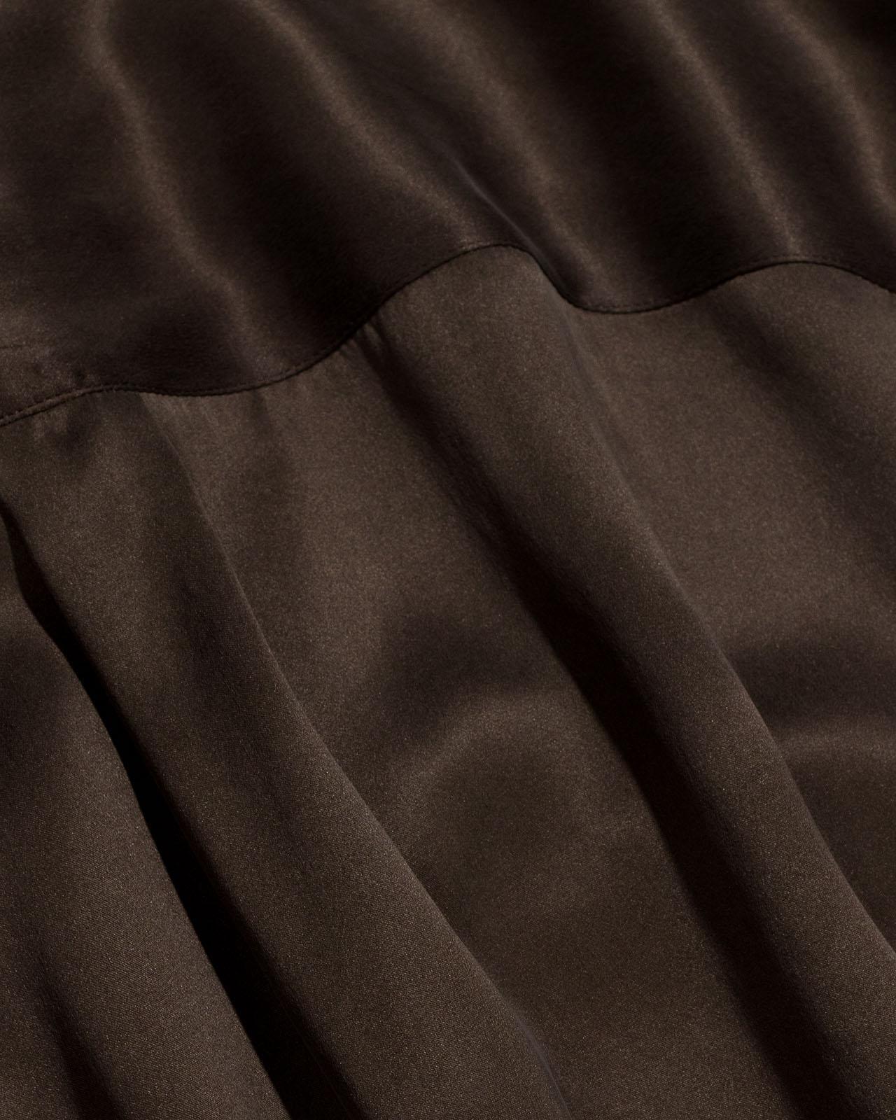 The Polo Club Women's Silk Pocket Blouse Brown