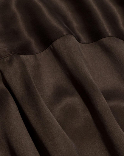 The Polo Club Women's Silk Pocket Blouse Brown