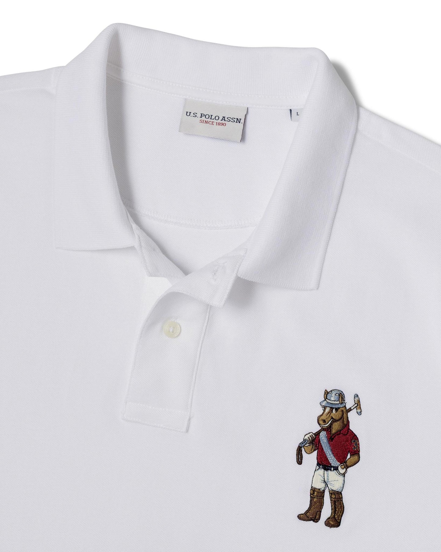 USPA Men's Chuck Polo Bright White