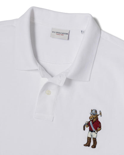 USPA Men's Chuck Polo Bright White