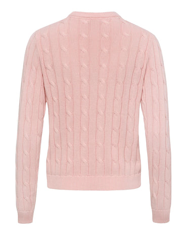 USPA Women's Crew Cable Jumper Crystal Rose