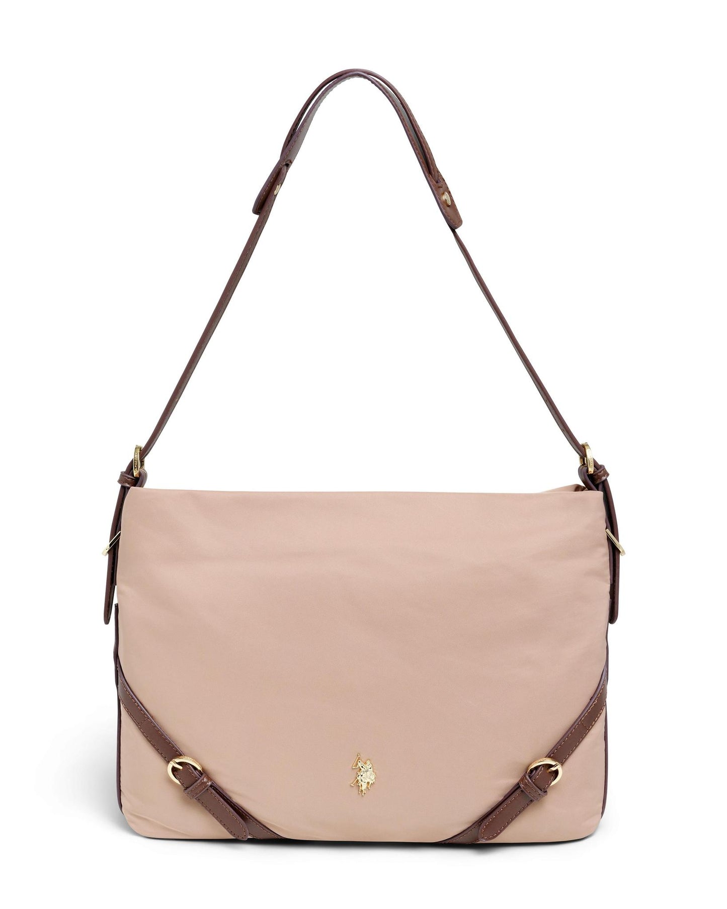 USPA Houston Horizontal Hobo Bag Warm Taupe