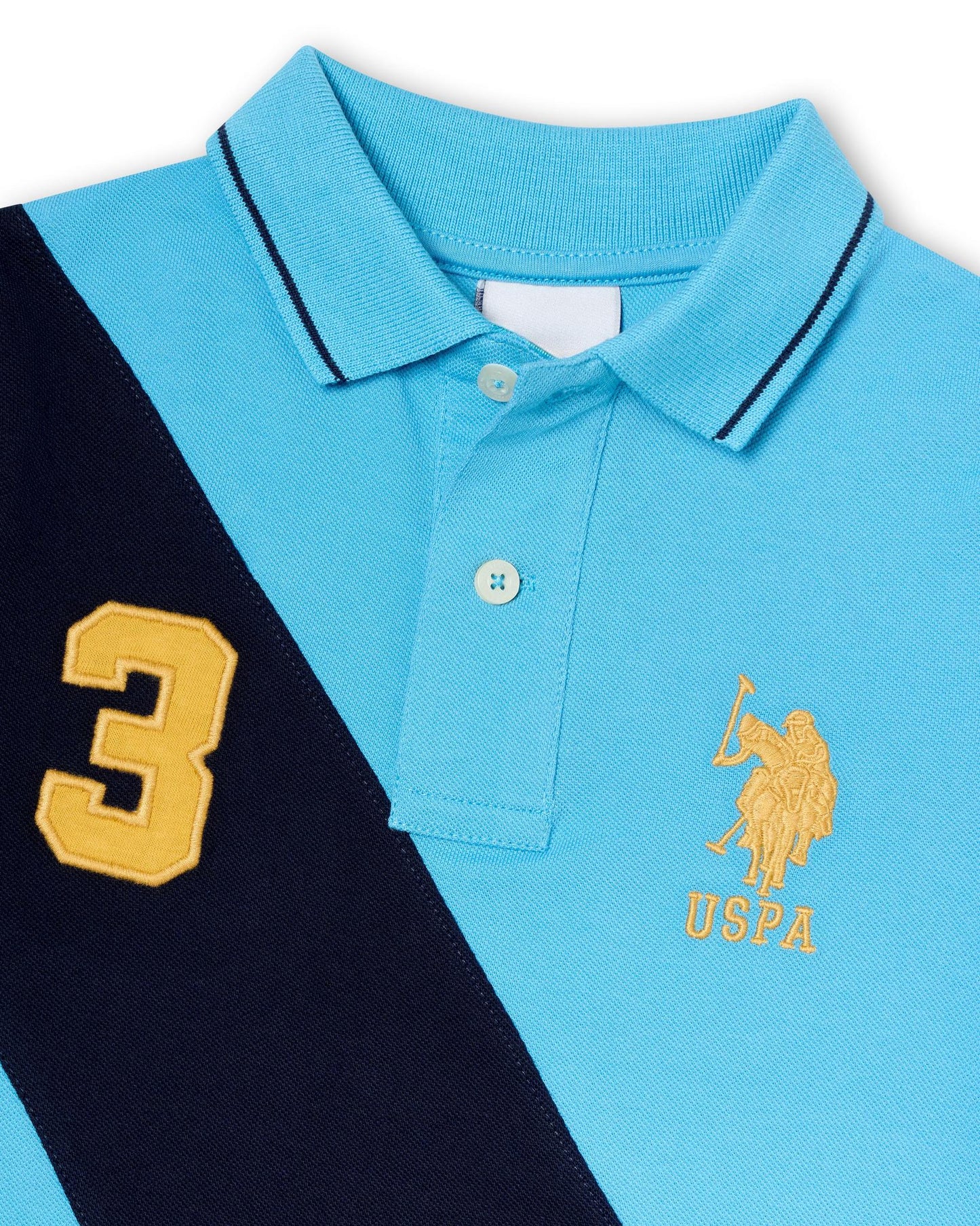USPA Boy's Sash Pique Polo Heritage Blue