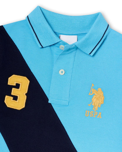 USPA Boy's Sash Pique Polo Heritage Blue