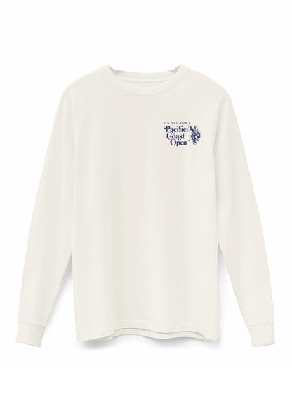 USPA 2026 Pacific Coast Open LS Supima Tee Off-White