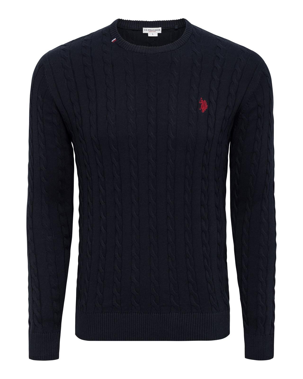 USPA Men's Bert Pullover Crewneck Navy
