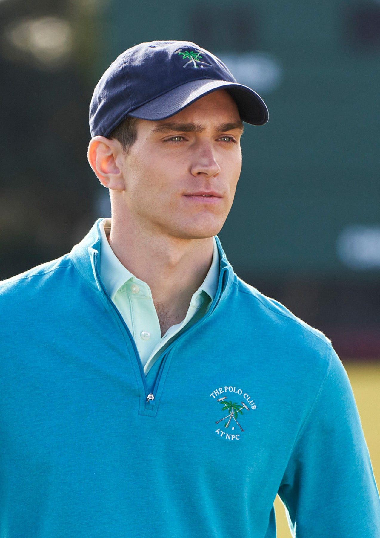 Men&#39;s Quarter Zip Pullover Bay Green