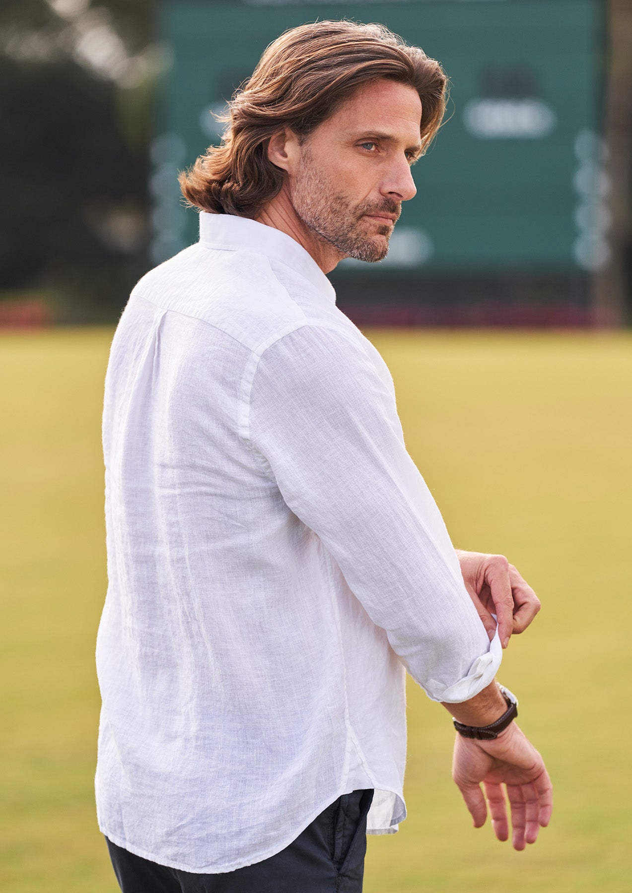 Men's Linen Woven Shirt White