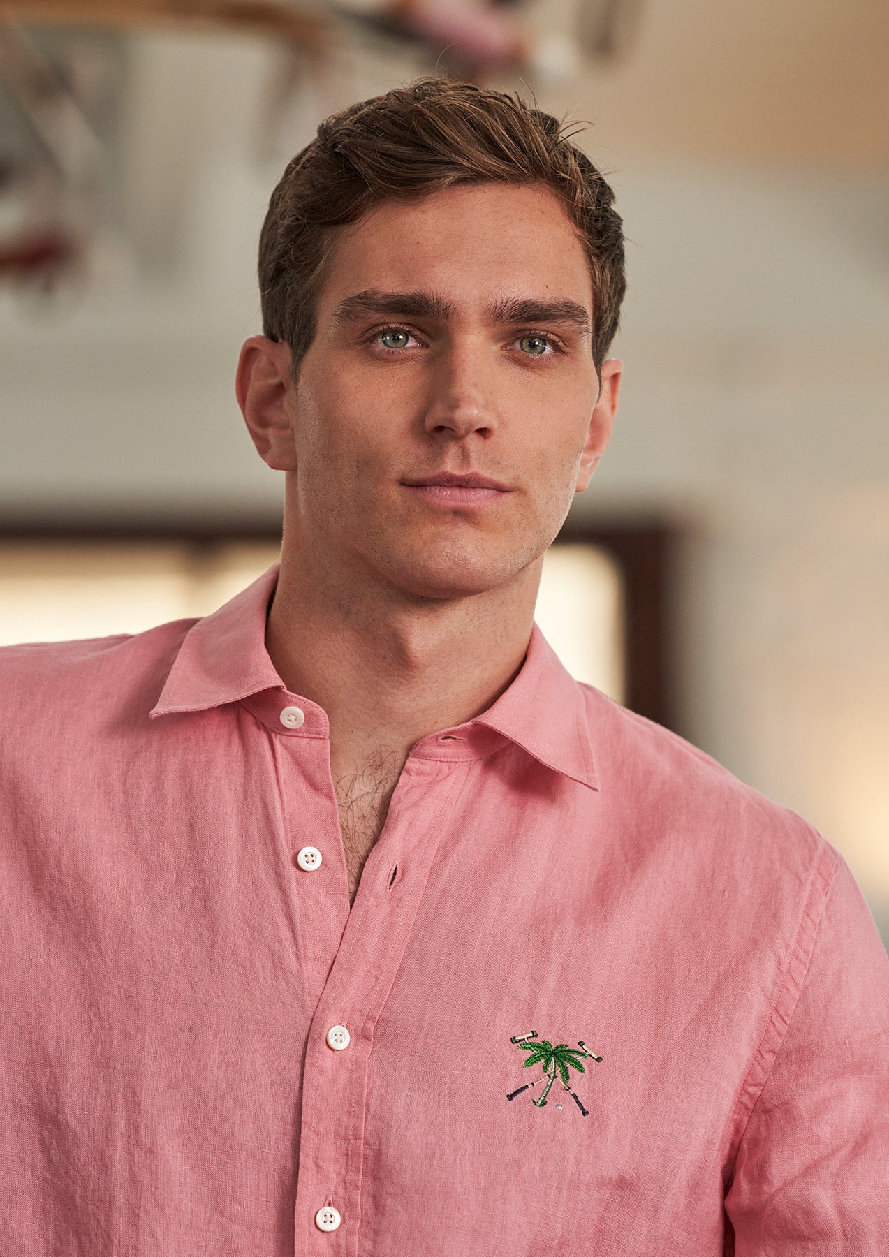 Men's Linen Woven Shirt Peppermint