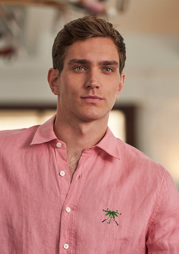 Men's Linen Woven Shirt Peppermint