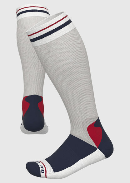 USPA Pro Performance over-the calf sock - White