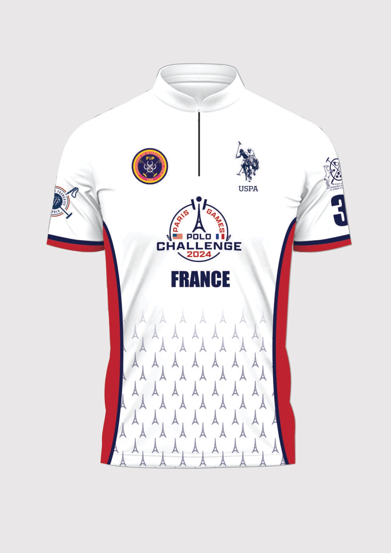 USPA Sport Paris Polo Challenge France Gameday Performance Jersey White