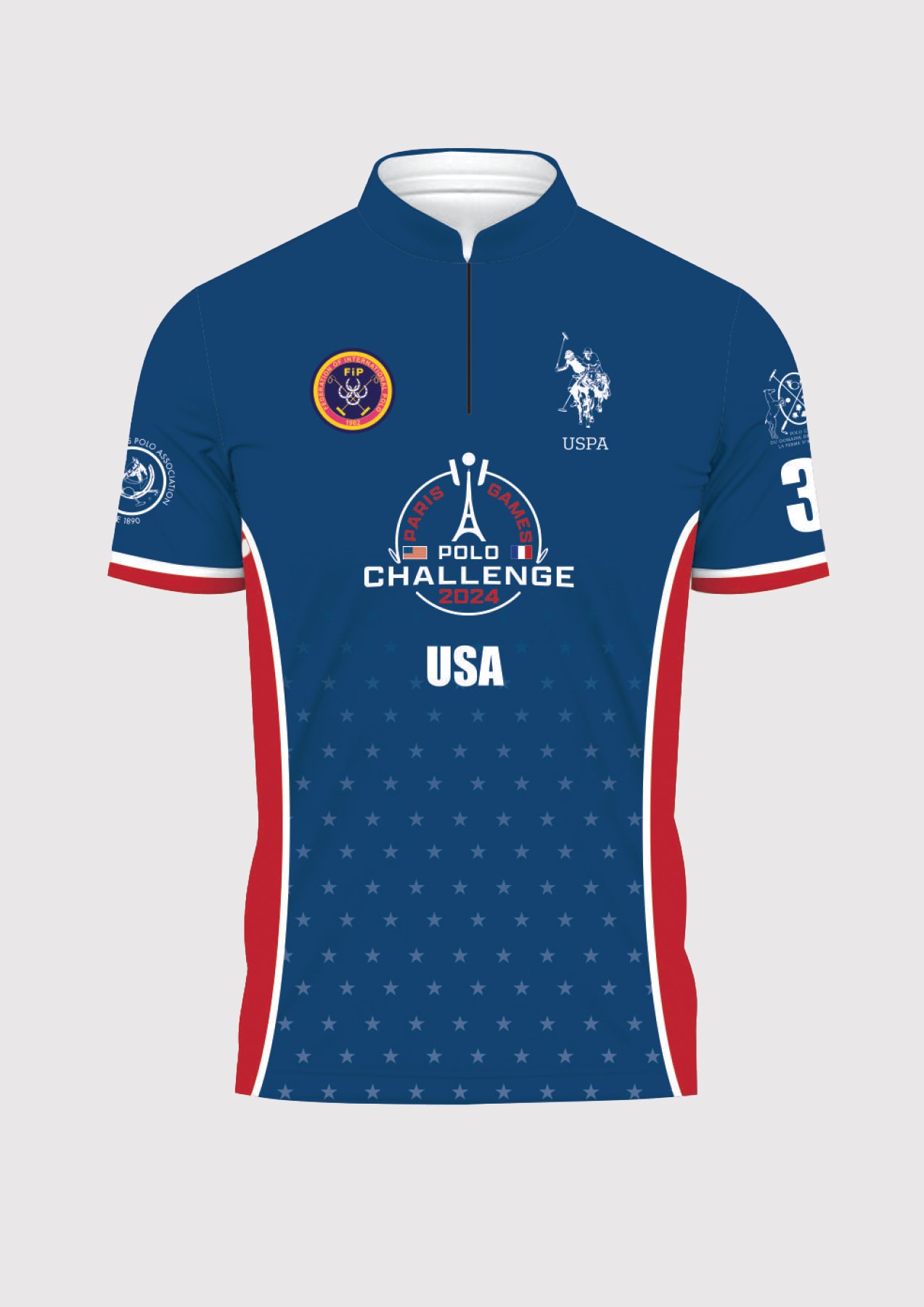 USPA Sport Paris Polo Challenge USA Gameday Performance Jersey Blue