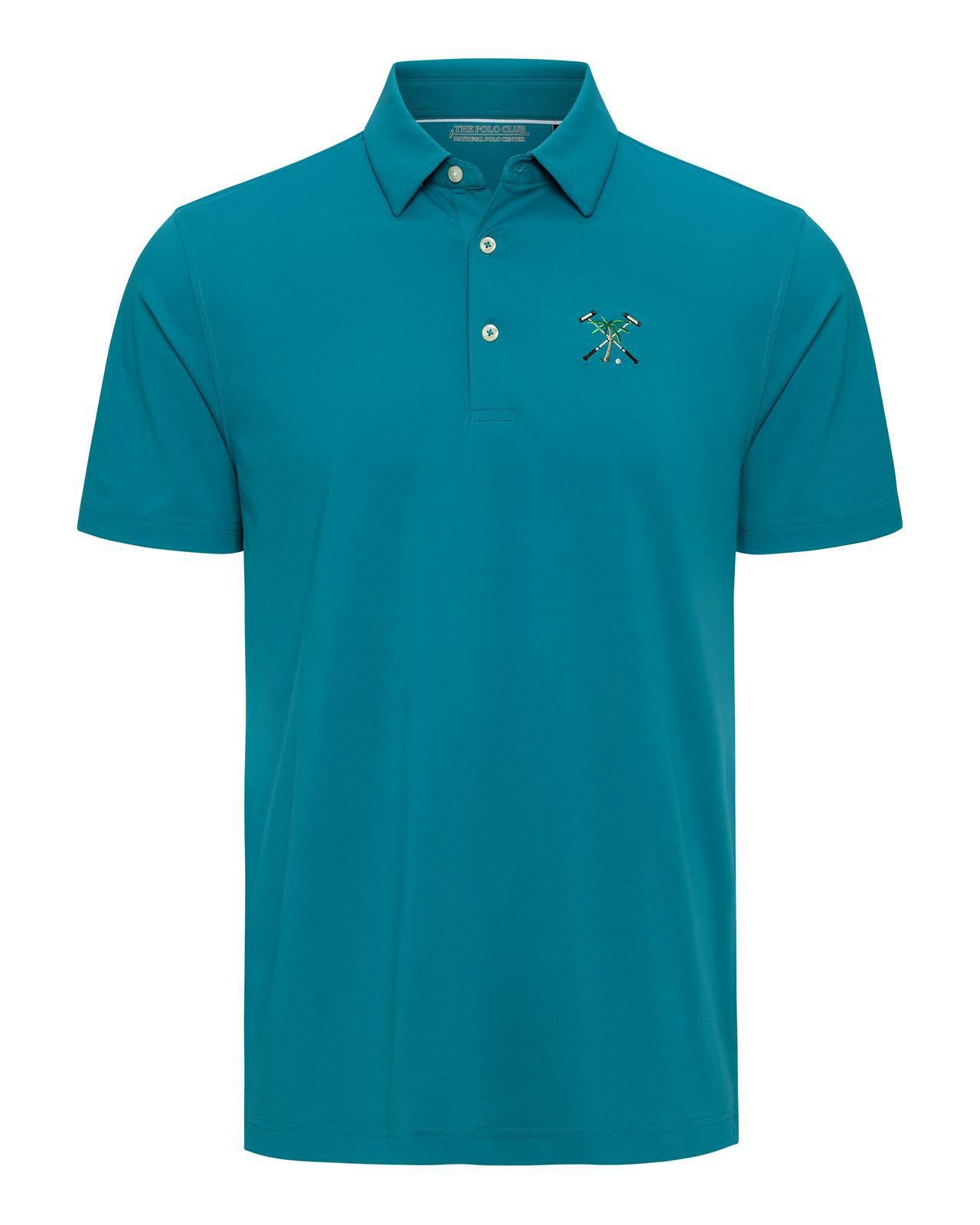 The Polo Club Men's Micropoly Performance Polo Teal