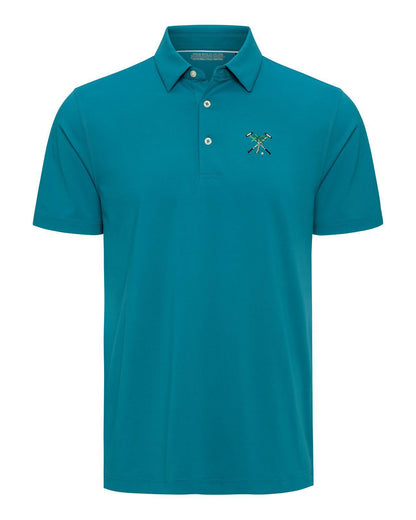 The Polo Club Men's Micropoly Performance Polo Teal