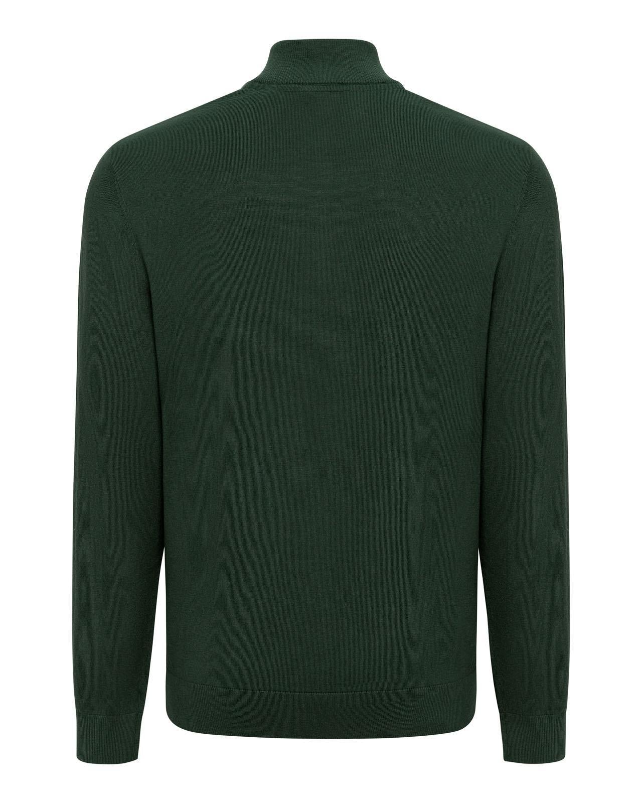 USPA Men's Knitted Cotton Rick Funnel 1/4 Zip Pine Needle