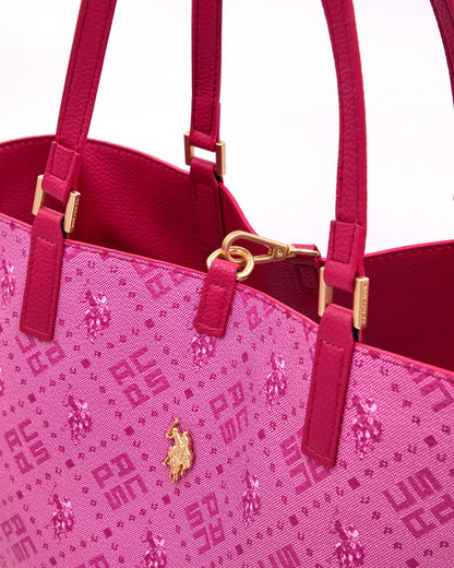 USPA Malibu Reversible Large Tote Bag Fuchsia