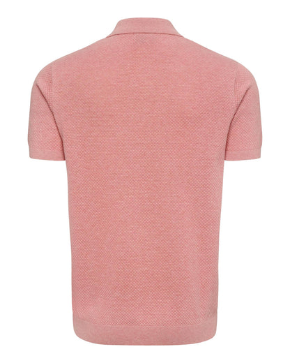 USPA Men's Moss Stitch Knit SS Polo Mauveglow