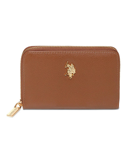 USPA Zip Wallet Brown