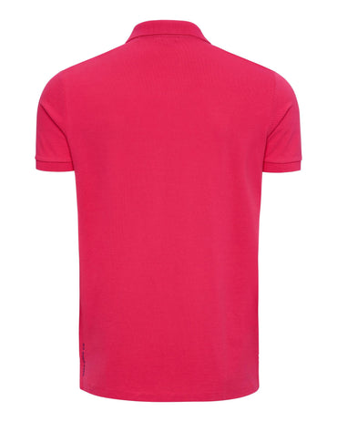 USPA Men's SS Vibrant Pique Polo Fuchsia