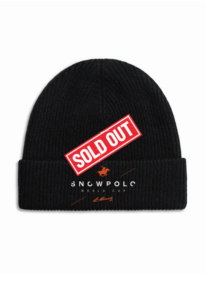 USPA x St. Moritz Snow Polo Cashmere Wool Beanie Black