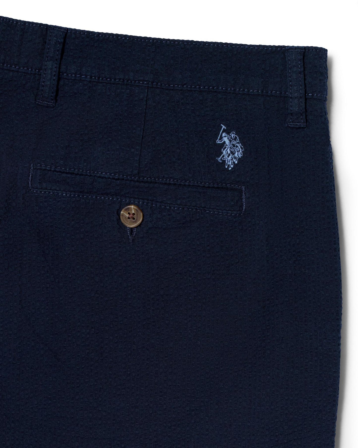 USPA Men's Seersucker Chino Short Sapphire Navy