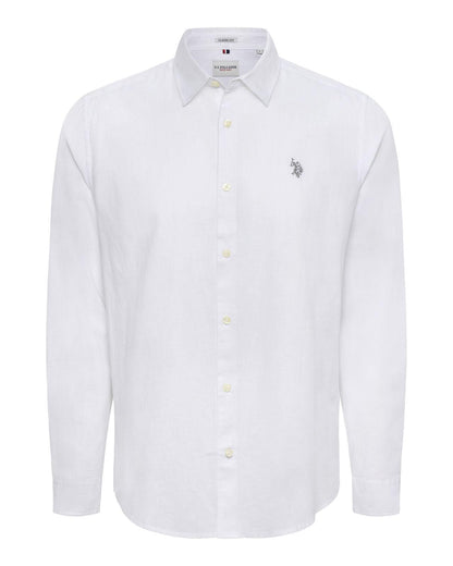 USPA Men's Linen Blend LS Shirt Harbour Mist