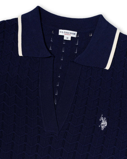 USPA Women's Yulia Sweater Dress Navy