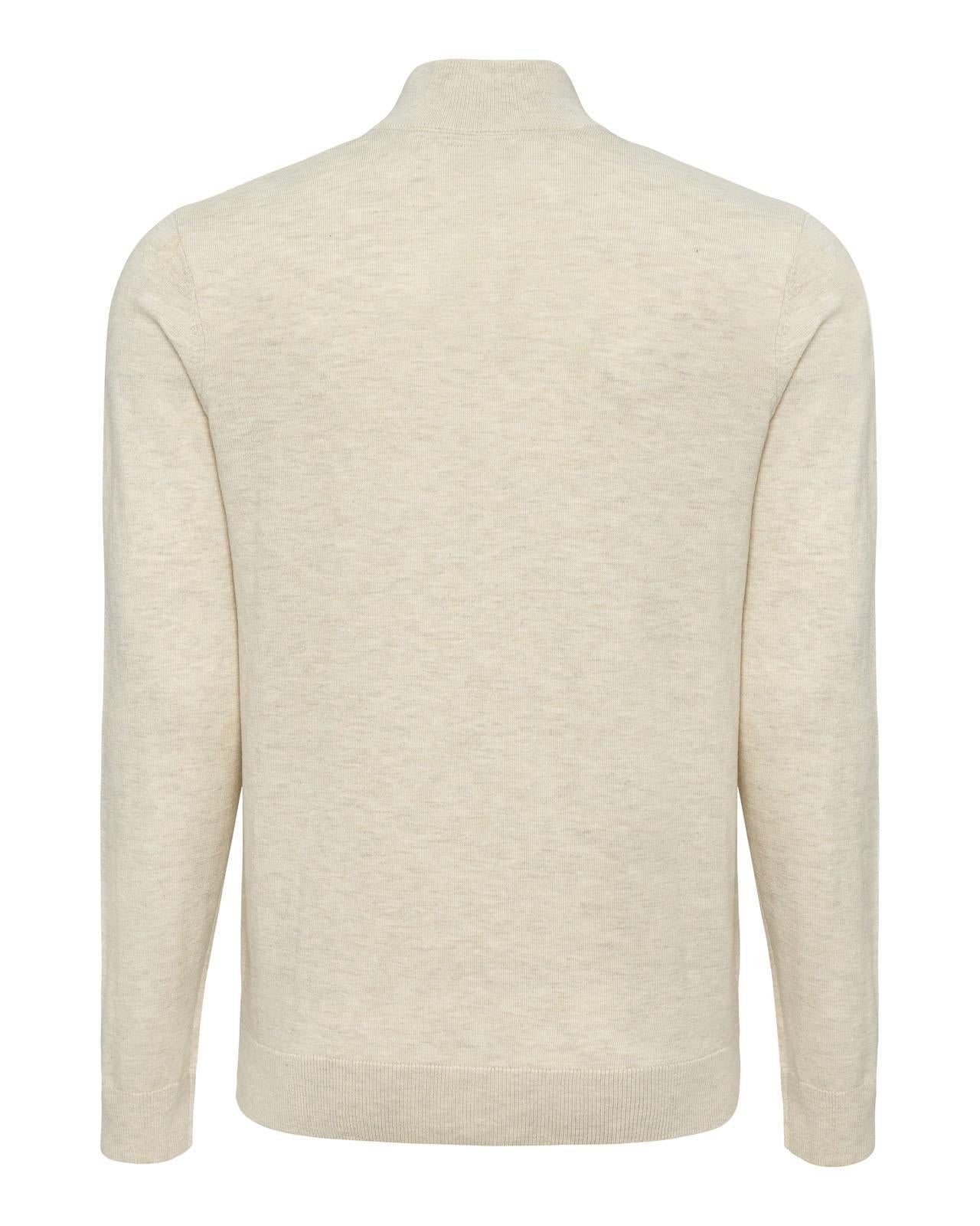 USPA Men's 1/4 Zip LS Sweater Birch Marl