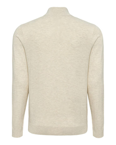 USPA Men's 1/4 Zip LS Sweater Birch Marl