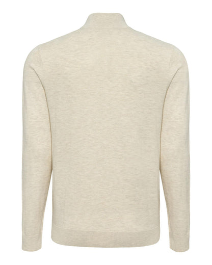 USPA Men's 1/4 Zip LS Sweater Birch Marl