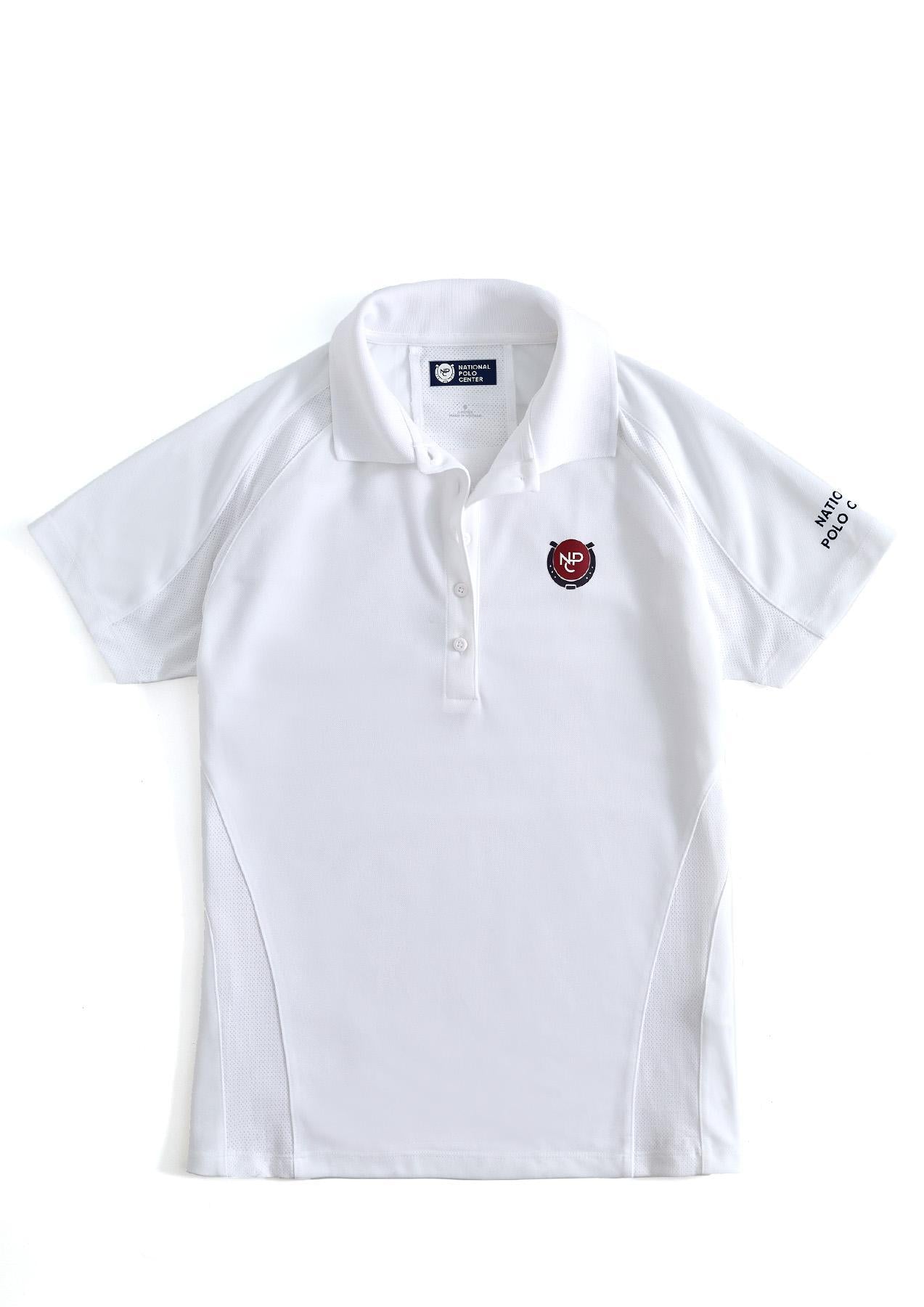 NPC Women's Ventilated Polo White