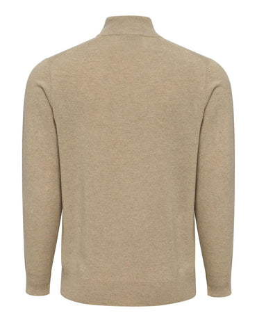 Men's Cashmere Quarter Zip Pullover Linen