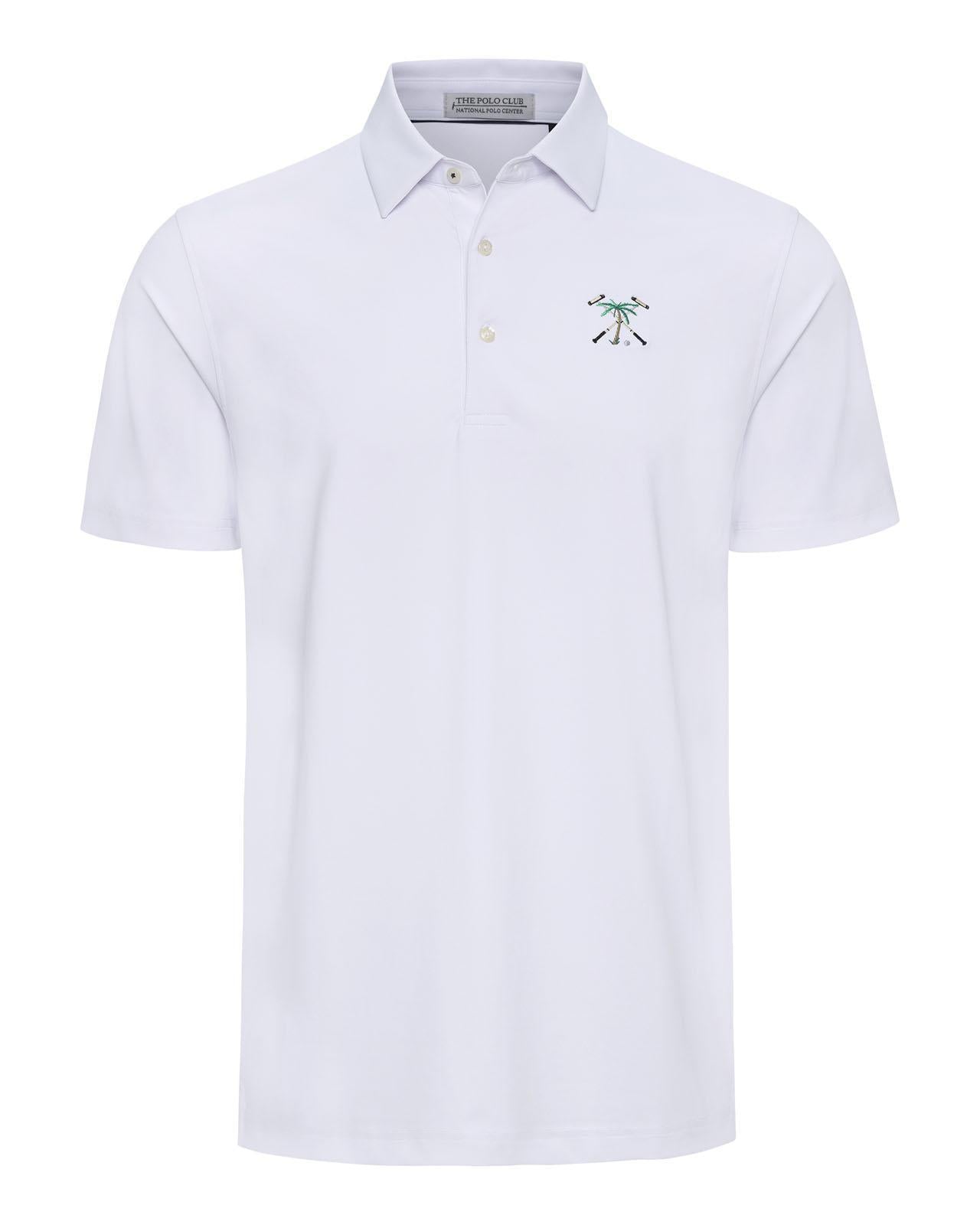 The Polo Club Men's Micropoly Performance Polo White