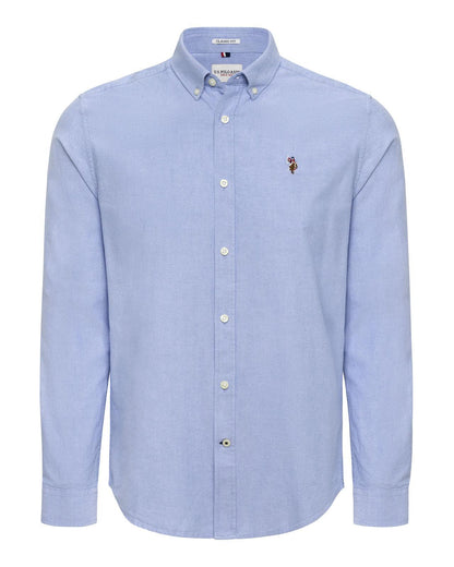 USPA Men's Peached Oxford LS Shirt Blue Yonder