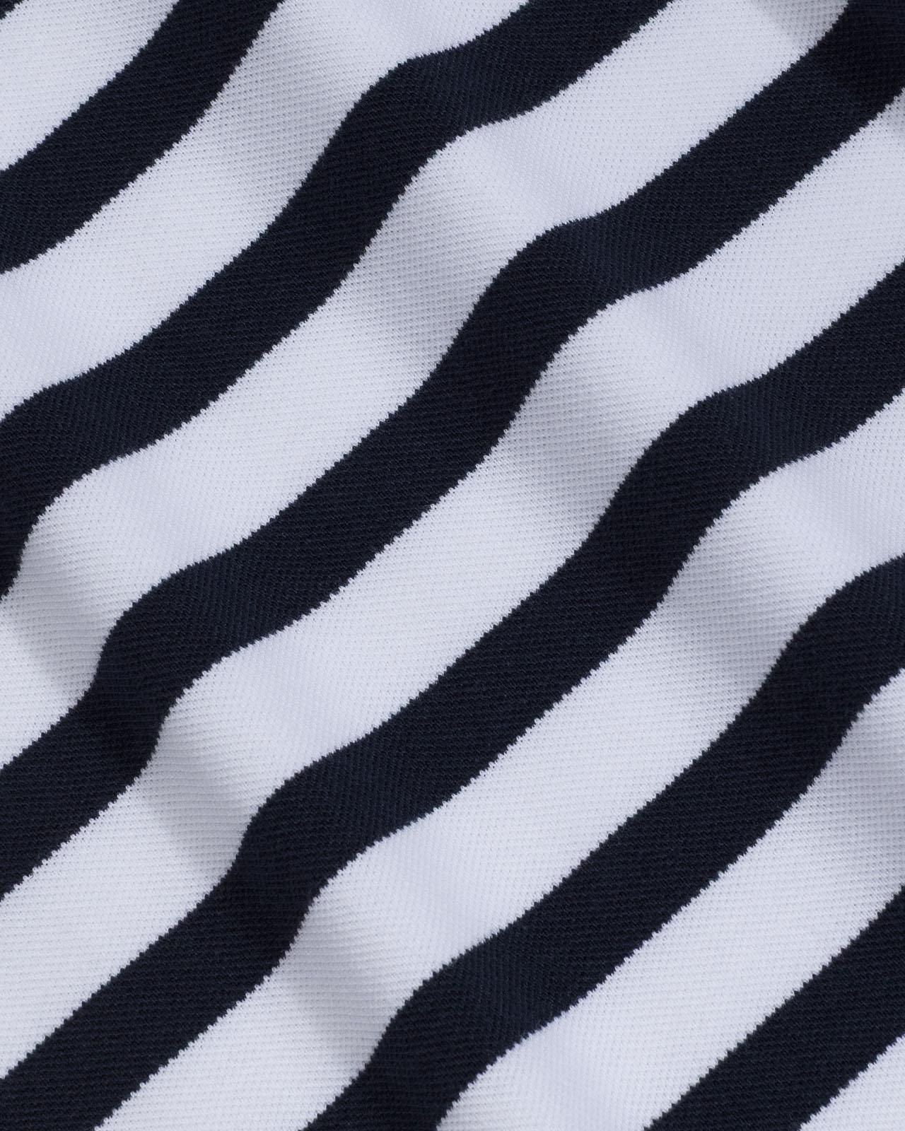 USPA Women's Stripe Relaxed Polo Dress Navy Iris