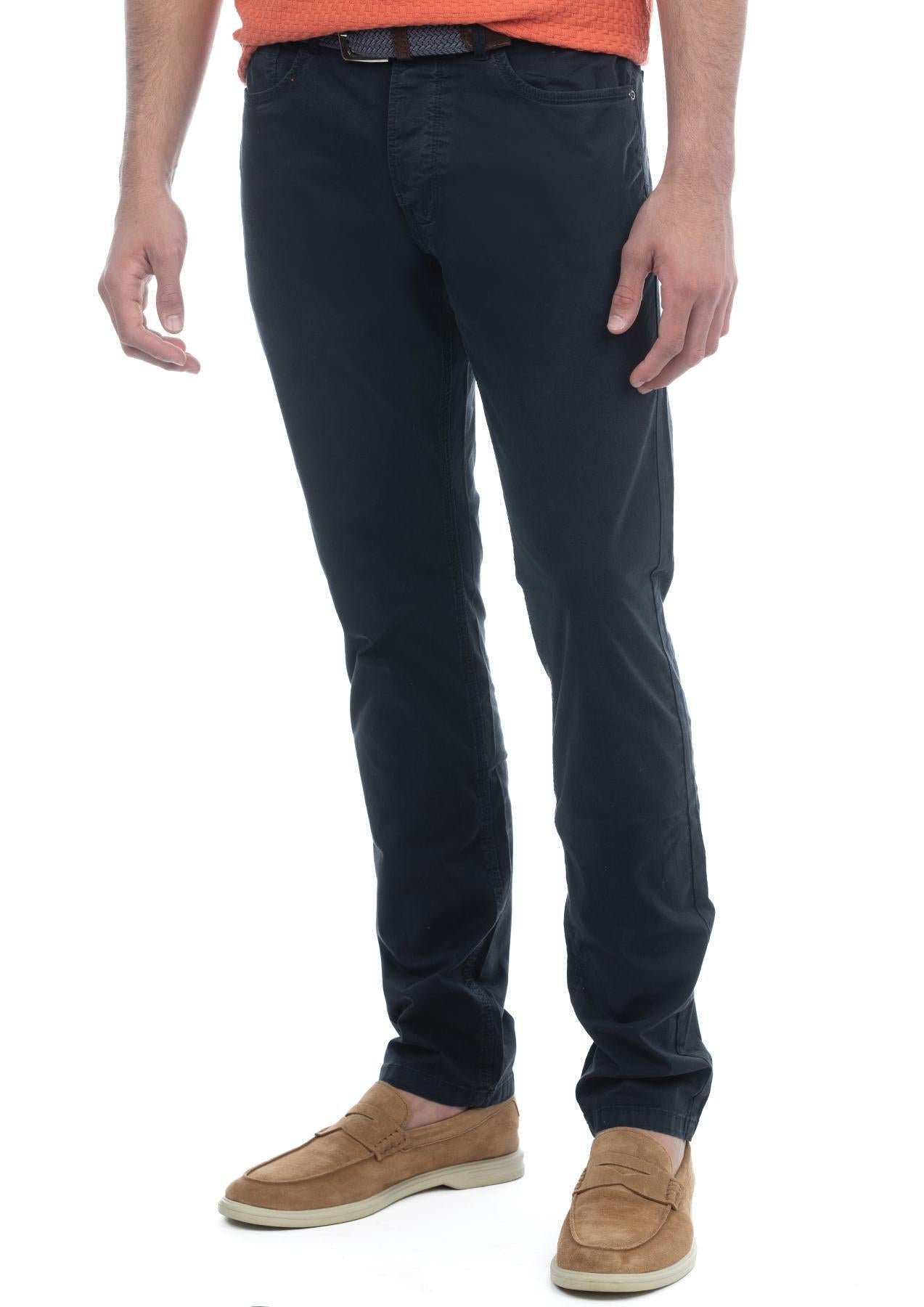 USPA Men&#39;s 5-Pocket Stretch Twill Overdyed Pant Navy