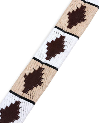 USPA Pro Gaucho Belt Tan/White