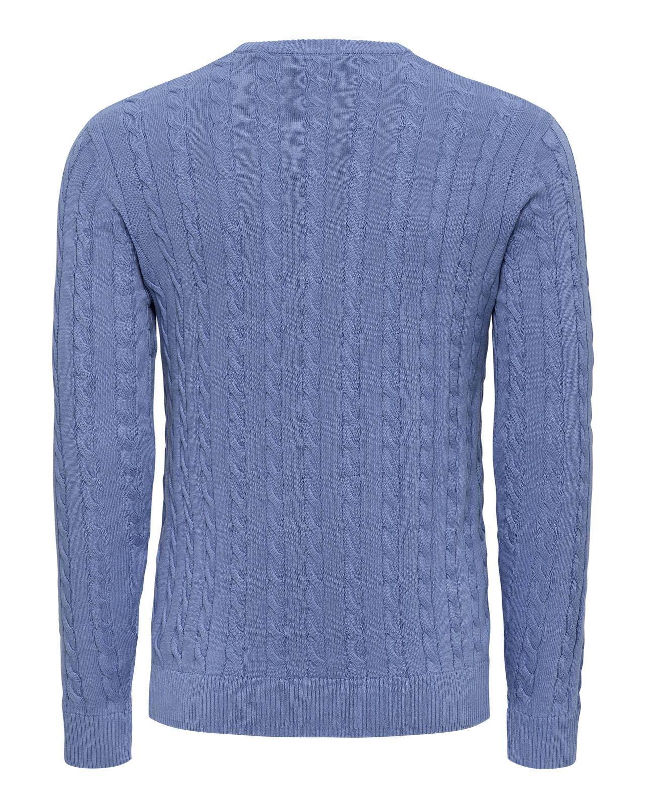 USPA Men's Bert Pullover Crewneck Blue