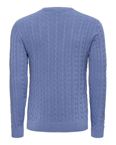 USPA Men's Bert Pullover Crewneck Blue