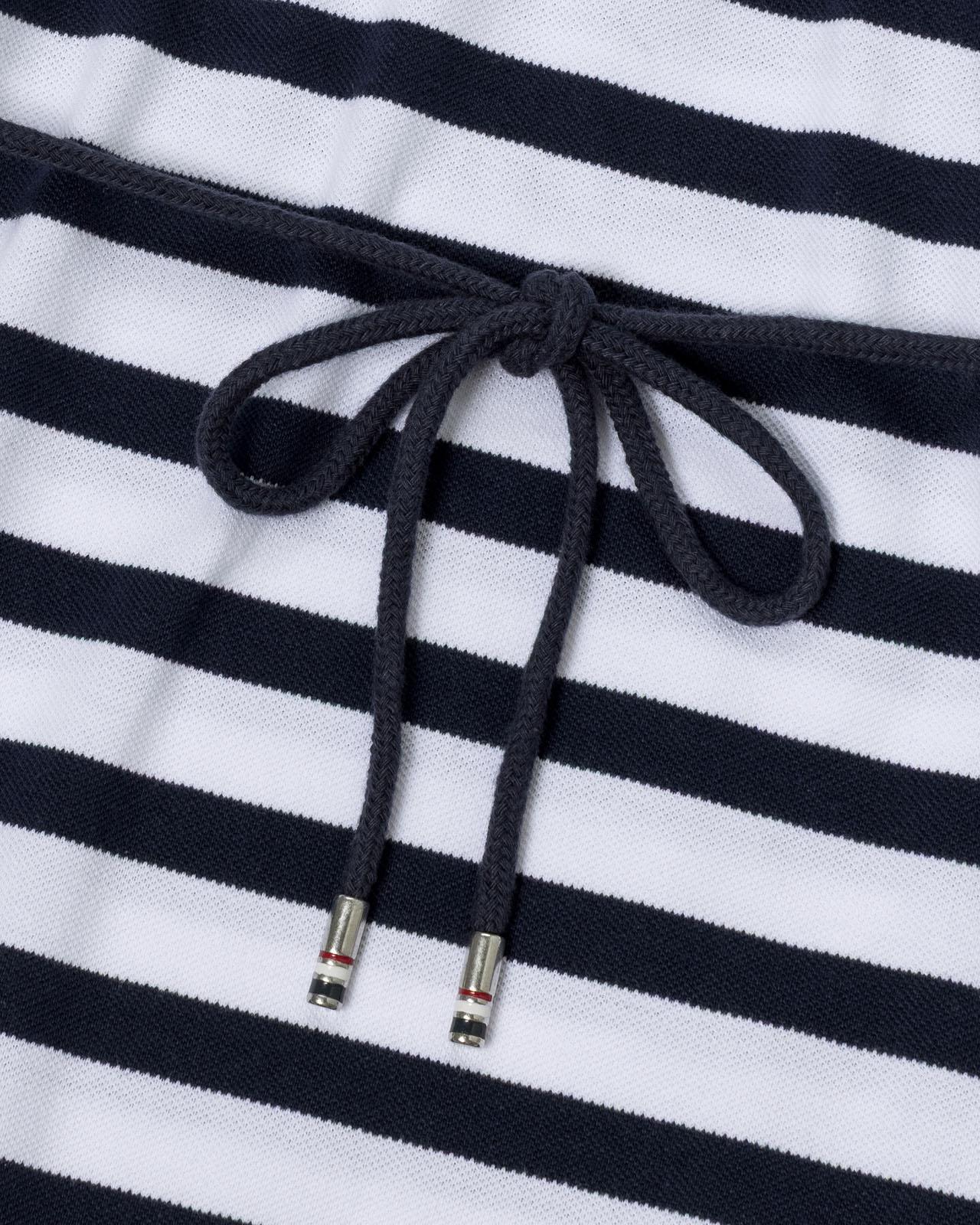 USPA Women's Stripe Relaxed Polo Dress Navy Iris