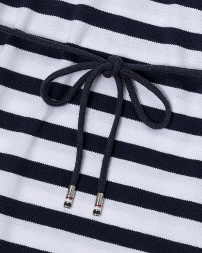 USPA Women's Stripe Relaxed Polo Dress Navy Iris