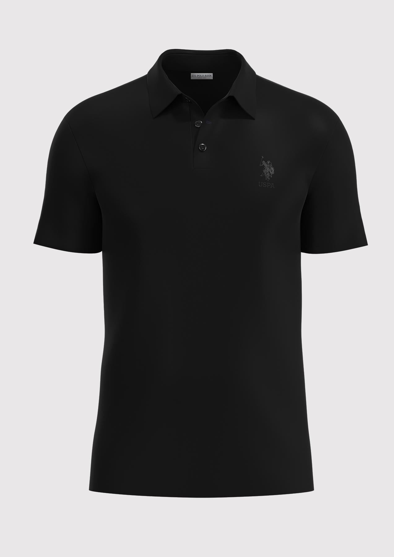 USPA Sport Men&#39;s Technical Stretch Polo Black