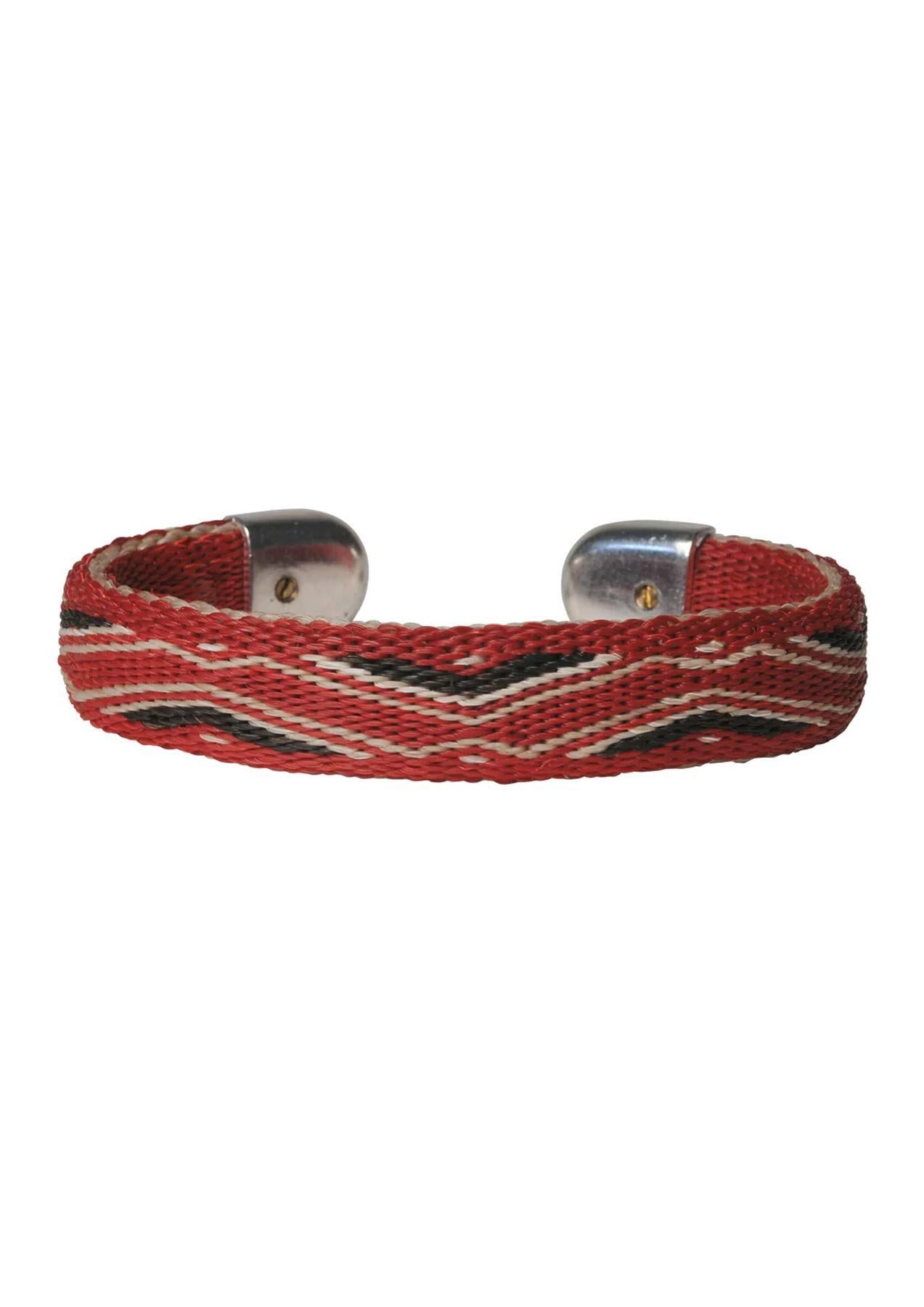 USPA Chamula 7" Bendable Bracelet Red