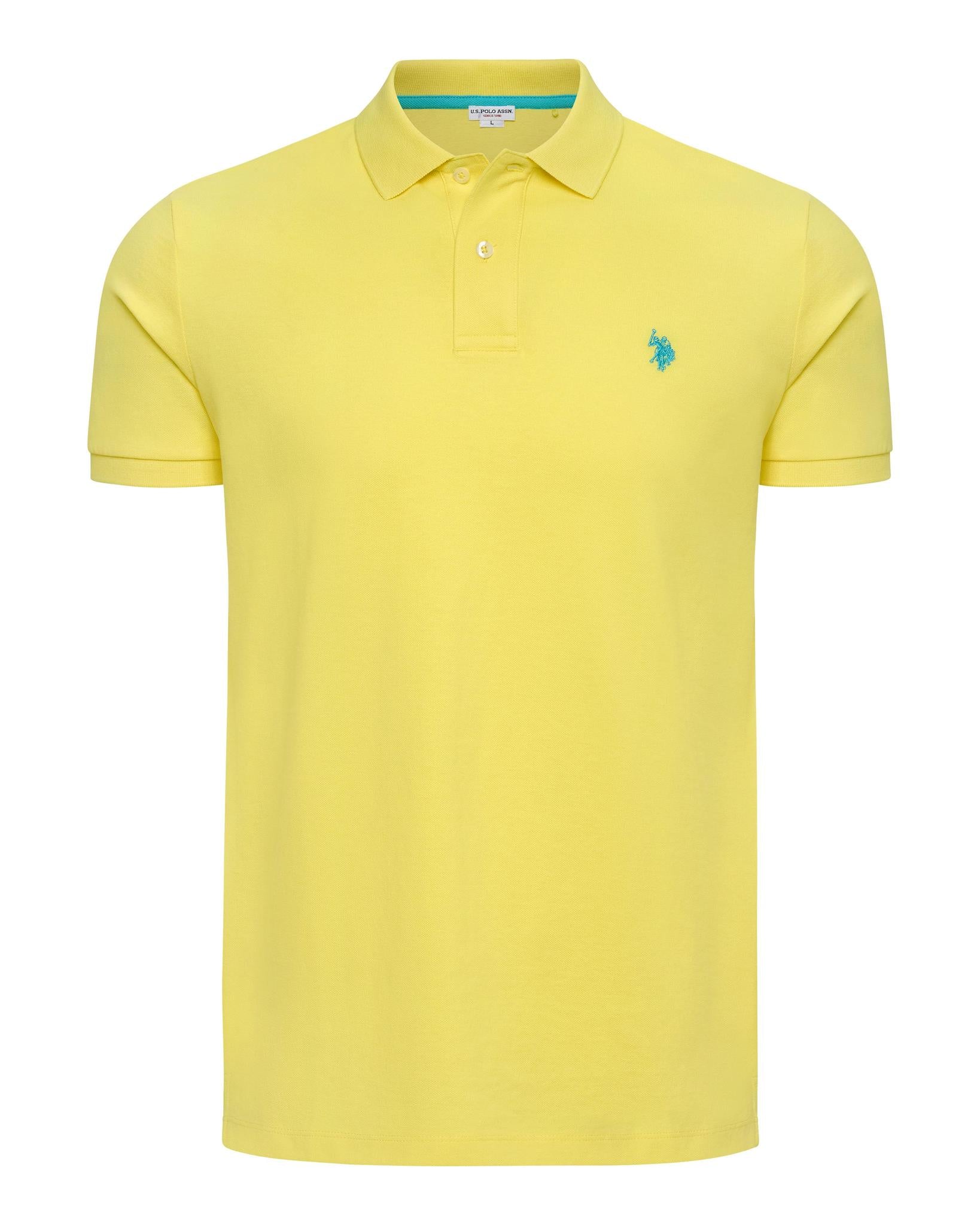 USPA Men's SS Vibrant Pique Polo Yellow – USPA Shop
