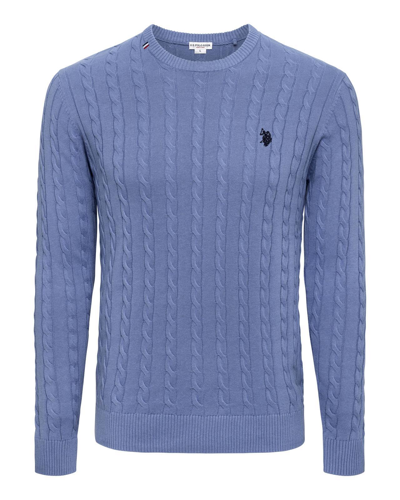 USPA Men's Bert Pullover Crewneck Blue
